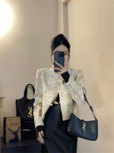 New Chinese Style Short Womens Jacket Autumn Fashionable Unique National Trend Outerwear Button Design Commute Style