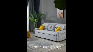 Sofa giường thông minh thiết kế trẻ trung 1m5 hoặc 1m8 có cổng USB hộc chứa đồ rộng rãi