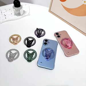 Đế đỡ điện Thoại Hình Bướm Phát Sáng - Giá đỡ Vòng đa Năng Dán Sau Lưng Phù Hợp Với Mọi ốp Lưng