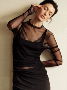 Ubras | Silk Transparent High Neck Top