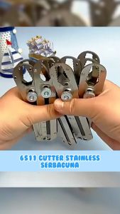 Bayar Di Tempat - Pemotong Serbaguna Stainless / Cutter Multifungsi dengan Gagang Ergonomis