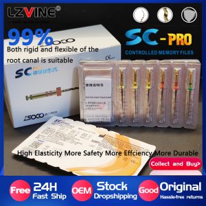 6Pcs/Box COXO 25mmDental Nickel Titanium Heat Activation Root Canal SC PRO File Endodontic Rotary Files Materials Dentistry SOCO