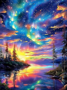 Scenic Starry Sky Landscape Artwork Jigsaw Puzzle 500/1000/1200/2000PCS Stress Relief Puzzle Wall Art Decor Gift