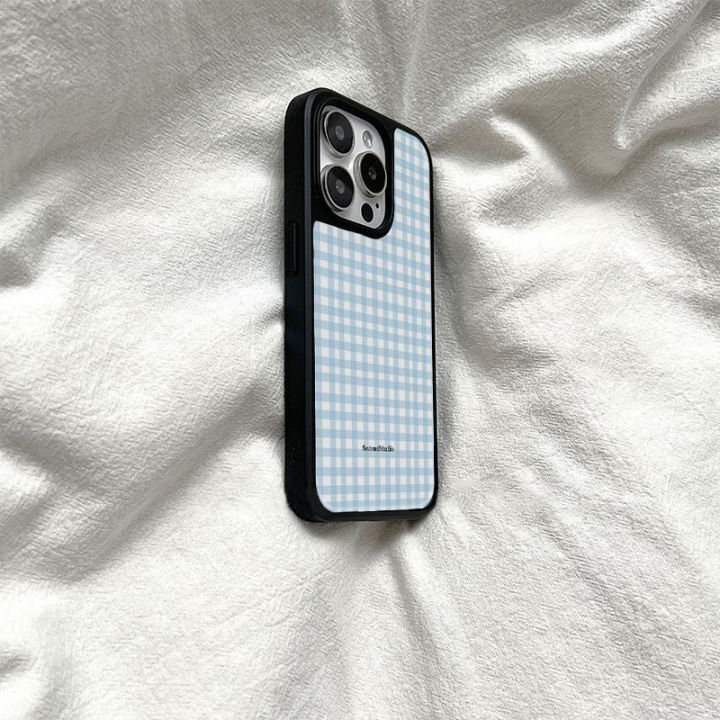 001%20%7C%20Delicate%20Blue%20Plaid%20Silicone%20Phone%20Case%20for%20iPhone%2011-17%20Series%20-%20Image%204