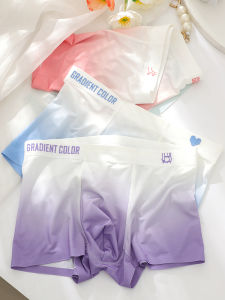 กางเกงบ็อกเซอร์ชายผ้าไหมน้ำแข็งบางเฉียบ ระบายอากาศได้ดี สวมใส่สบาย สำหรับฤดูร้อน กางเกงชั้นในชายทรงห้ามมือแบบเรียบง่ายและทันสมัย