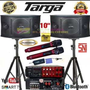 Paket Karaoke Speaker 10 inch ampli Bluetooth USB Karaoke Mixer sound Original