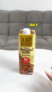 [MUA THÙNG 12 LỐC 180ML TẶNG 1 GÓI TREO TƯỜNG] Sữa Hạt Hạnh Nhân Không Ngọt 137 Degrees Nhập Khẩu Thái Lan Dinh Dưỡng
