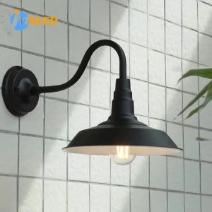 JOYINLED Vintage Wall Lamp Retro IronIndustrial Wall Sconce E27 Black Pot Cover with Shade American for Cafe Bar Living Room