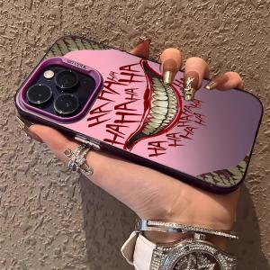 J-Joker Smile Grotesque Phone Case For IPhone 17 16 15 14 13 12 11 Pro Max Air Matte Laser Aurora Shockproof Phone Case