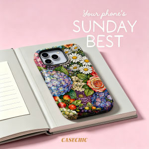 Potdemiel | Misty Peony For Case For iPhone 17 16 15 14 Plus 13 Pro Max Shockproof Hard Cover CaseChic
