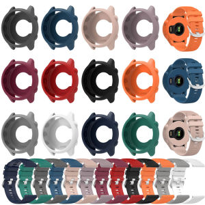 Garmin Forerunner 255 265 Dây Đeo Silicon & Vỏ Dây Đeo Đồng Hồ Phụ Kiện Khung Dây Đeo Tương Thích Với Đồng Hồ Thông Minh Cao Su