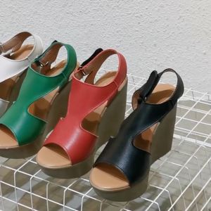 Sandal đế xuồng da bò cao cấp gót 7.5cm và 11cm size 36 có sẵn