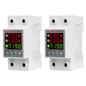 Vktech 220V 40/63A Adjustable Over Under Voltage Protective Device Current Protection Limit Relay Protector Energy Meter