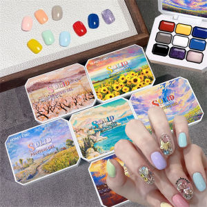 Bộ Dụng Cụ Làm Móng Nghệ Thuật Gel Màu Trơn 9 Màu Hiệu Ứng Gradient Bán Vĩnh Cửu Sử Dụng Đèn UV&LED Dành Cho Làm Móng Tại Nhà Và Salon