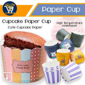 AMK 50PCS Disposable Cupcake Paper Cup Baking Muffin Oil-Proof Mini Cake Wrapper Dessert Snack Party Birthday Cute Variant Bekas Kek Cawan Kertas Pakai Buang