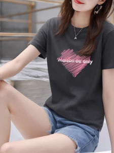 Áo Thun Cotton Cổ Tròn Tay Ngắn Mỏng Mùa Hè Cho Nữ Thương Hiệu Cao Cấp Thời Trang Nhỏ Gọn Chất Lượng Cao Thoáng Khí Thấm Hút Mồ Hôi