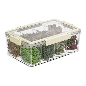 BAOJIAWANG | Commercial Multi-compartment Sealed Portable Transparent Large Capacity Seasoning Box