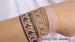 Woven Bracelet Gelang Kain Wanita Pria Aesthetic Dengan Tassel Adjustable Gelang Rajut