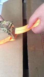 Black Heavy Duty Cargo Lashing Ratchet Cam Strap Buckle Tie Down Belt 2.5cm Width