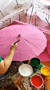 Ô Dù Cổ Trang Giấy Dầu Lụa Họa Tiết Hoa Lá Nhiều Màu Sắc Dù Giấy Trang Trí Dùng Che Nắng Và Chụp Ảnh Phong Cách Trung Hoa