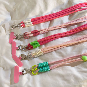Adjustable Long Nylon Weaving Lanyard for DIY Mobile Phone Case Camera Instant Camera Pendant Versatile Korean Style Girls Heart