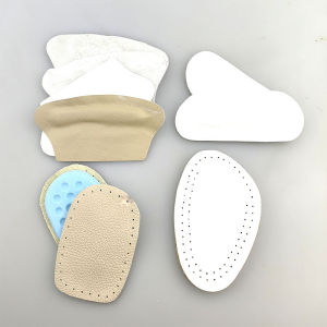 Invisible Anti-wear Gel Heel Pads for High Heels And Leather Shoes Soft Real Leather Half Size Insoles Shoe Accessories