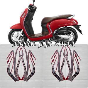 STIKER STRIPING FULL SET LIS LES HONDA SCOOPY FI 2020 2021 SPORTY & STYLISH