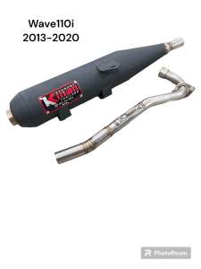 ท่อผ่า ท่อหมก Kman ท่อไอเสีย Wave110i ปี 2013-2020 2021-2024 คอเลส 25/28 มิล ปลายเลส ไล่เสียง มี มอก.แท้ เสียงมาตรฐานไม่เกินกฏหมายกำหนด
