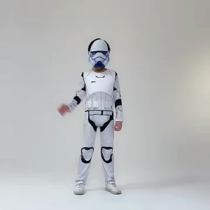 Childrens White Soldier Movie Characters Cos Costume Halloween Cosplay Costume