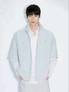 Jack Jones | Versatile Color Block Stripe Sleeve Short Bubble Gauze Shirt