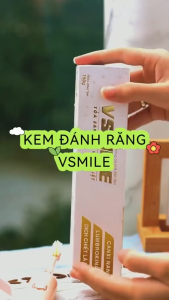 Kem đánh răng bảo vệ răng miệng hơi thở thơm mát Kem đánh răng VSMILE đánh bật mảng bám trên răng