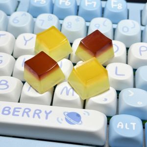 Tự Làm Thủ Công Trong Suốt Thạch Bánh ESC Keycap Dễ Thương Thiết Kế Bánh Cá Tính Nhựa Keycaps Cho Bàn Phím Cơ