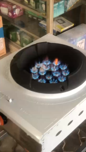 WELHOME WKC-380S/350S Kompor Gas 1 Tungku Api Besar Tekanan Tinggi Tekanan Rendah Kompor Cor Komersil Dapur