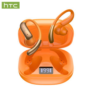 AI Translator Earbuds HTC NE63 Open Ear Wireless Bluetooth Earphones HiFi Sound HD Call With LED Power Display