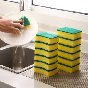 Hodeso Sponge for Dishwashing Kitchen Cleaning Dish Sponge with Scouring Pad Scrubber