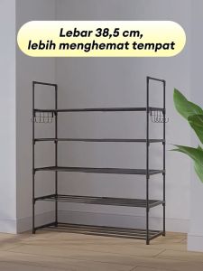 Save Mall Rak sepatu multifungsi/rak sepatu stainless steel/rak sepatu teleskopik/rak sepatu tumpukan multi -layer