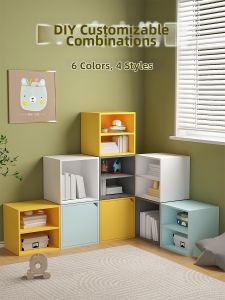 TULANGMAO | Modular Bookcase with Doors Storage Cabinet Simple
