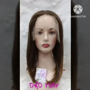 Wig Rambut - Half lace Wig - D&D20702 - Lightbrown - Bisa Pindah Belah