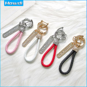 Women Anti-Lost Phone Number Plate Car Keyring Pendant Auto Vehicle Keychain Cellphone Number Card