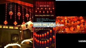 Dây Đèn Led Lồng Đèn Thả Rèm Trang Trí Tết - NOEL Siêu Đẹp Chống Nước