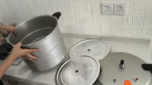 Commercial Pressure Cooker 34cm 24L Large Capacity Explosion Proof Aluminum Pot for Restaurant Gas Stove