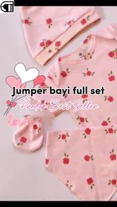 Paket Lahiran full set Knot Hat Jumper bayi Slaber Sarung tangan Sarung kaki