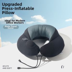 Travel Portable Cervical U-Shaped Pillow Removable Cover High Back Support