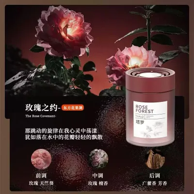 Car Aromatherapy Solid Fragrance Holder - Rose Forest Scent - Air Purifier for Cars - Odor Removal - Methanol Elimination - Lasting Fragrance - 2024 New Model - Automotive Interior Accessory