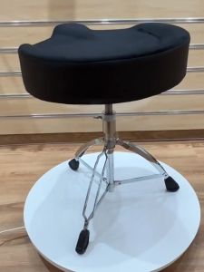 hp302เก้าอี้กลอง อานม้า เบาะใหญ่ นั่งสบาย เบาะทรงสามเหลี่ยมอานม้า เก้าอี้ Drum chair McQueenรุ่นเก้าอี้กลองขาโลหะชุปโครเมียม