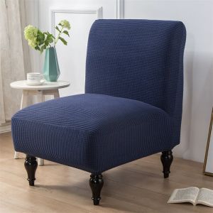 Polar Fleece Armless Chair Covers Elastic Solid Single Fat Head Sofa Cover Slipcover Anti-dirty Furnitur Protector Home Hotel