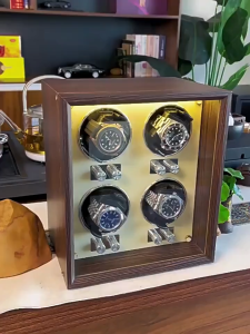 BLUETIDE【TPD Mode】Watch Winder Box Automatic for 1/2/4/6 slot wood watch box storage With Quiet Motor