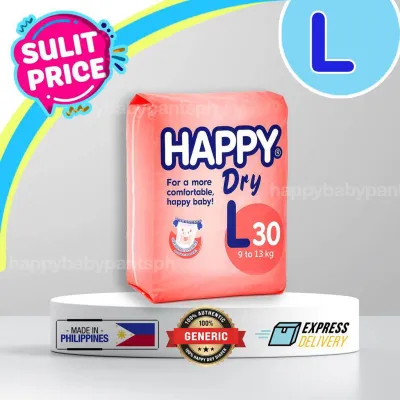 Happy Dry Diapers Large 30s - Magic Tape & Cloth-like