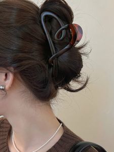 Kẹp Tóc Hình Trái Tim Mờ Thanh Lịch Dành Cho Nữ Mùa Xuân Kiểu Dáng Đơn Giản Cao Cấp Kẹp Tóc Đuôi Cá Mới 2024 Phụ Kiện Tóc