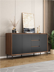 Modern Minimalist Solid Wood Dining Room Cabinet against the Wall Large Capacity Living Room Home Use Tea Water Cabinet Luxury